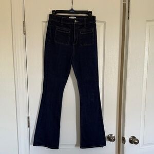 LOFT Dark Indigo Flare Jeans
